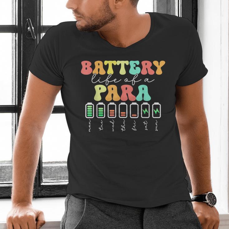 Battery Life Of A Para SPED Parapro Teacher Squad Men's V-Neck T-Shirt, gift for family, gift for coworker Battery Life Of A Para SPED Parapro Teacher Squad Men's V-Neck T-Shirt, gift for family, gift for coworker