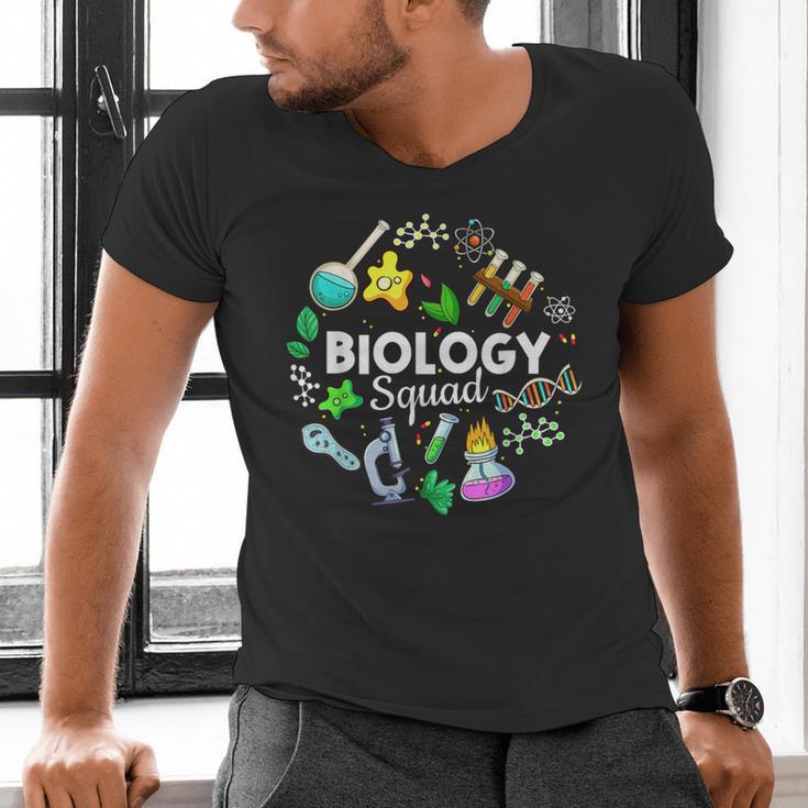 Biology Squad Science Teacher Student Biologist Men's V-Neck T-Shirt, Science Teacher Shirts, gift for family, gift for coworker