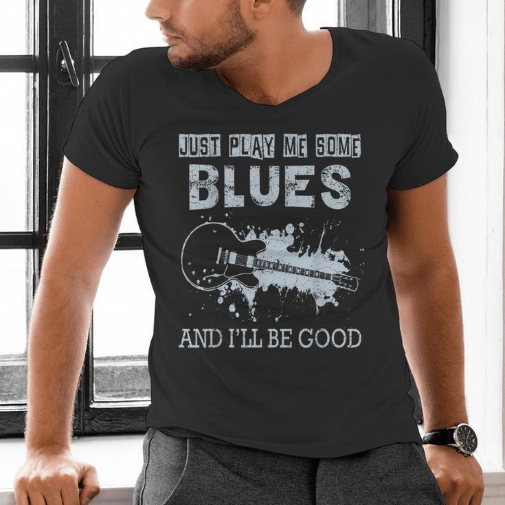 Blues Music Band Lover Vintage Guitar Teacher Blues Men's V-Neck T-Shirt, gift for family, gift for coworker Blues Music Band Lover Vintage Guitar Teacher Blues Men's V-Neck T-Shirt, gift for family, gift for coworker