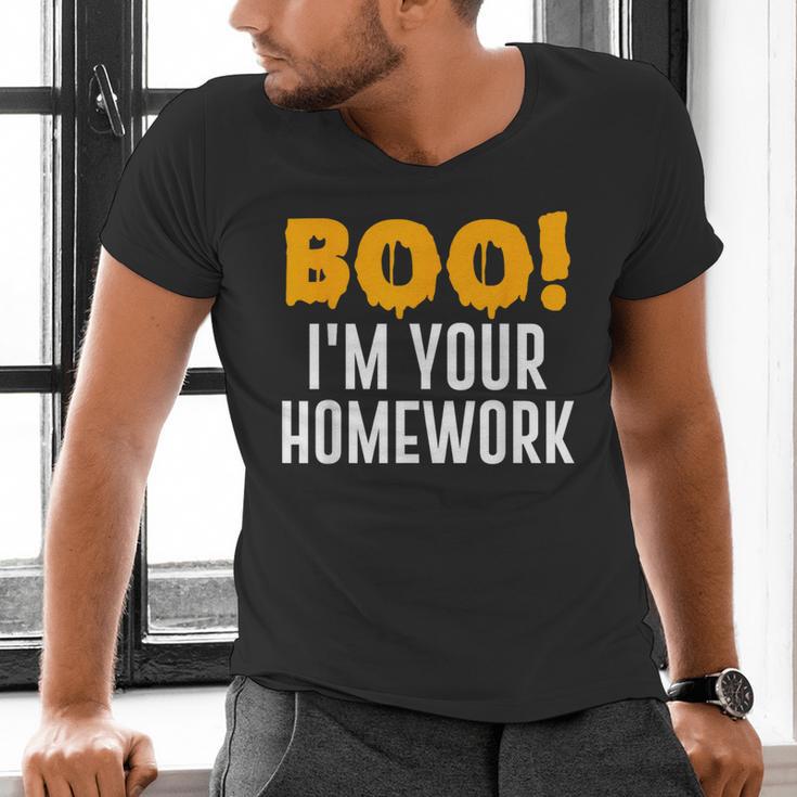 Boo I'm Your Homework Halloween Teacher Costume Men's V-Neck T-Shirt, gift for family, gift for coworker Boo I'm Your Homework Halloween Teacher Costume Men's V-Neck T-Shirt, gift for family, gift for coworker