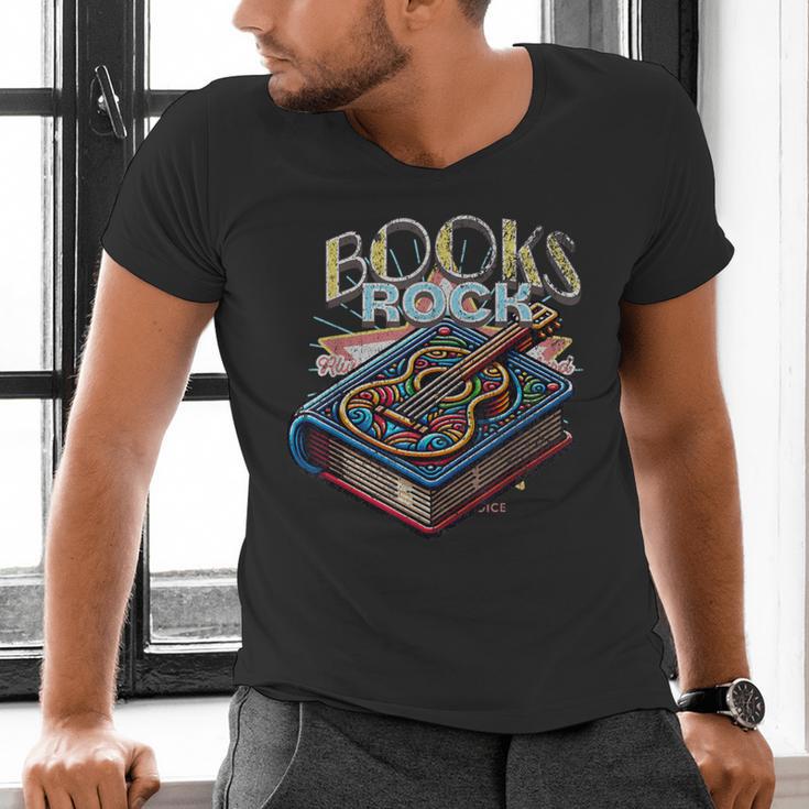 Books Rock Rock'n Roll Science Of Reading Teachers Guitar Men's V-Neck T-Shirt, Science Teacher Shirts, gift for family, gift for coworker Books Rock Rock'n Roll Science Of Reading Teachers Guitar Men's V-Neck T-Shirt, Science Teacher Shirts, gift for family, gift for coworker
