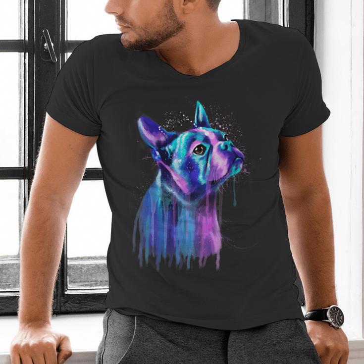 Boston Terrier Dog For a Boston Terrier Mom Men's V-Neck T-Shirt, Boston Terrier Mom Shirts, gift for family, gift for coworker