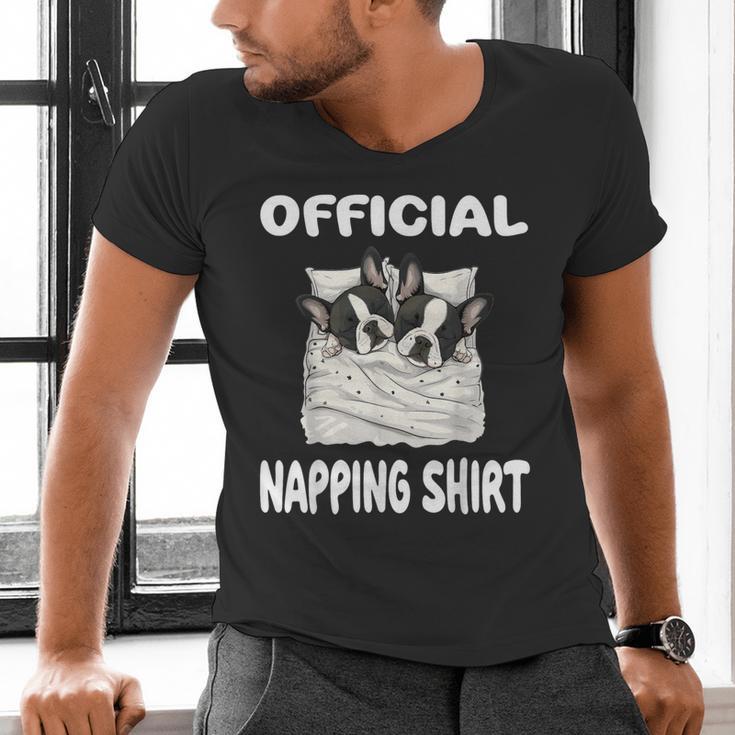 Boston Terrier Dog Official Sleepshirt Pajamas Nightgown For Men Women Kids Men's V-Neck T-Shirt, gift for family, gift for coworker