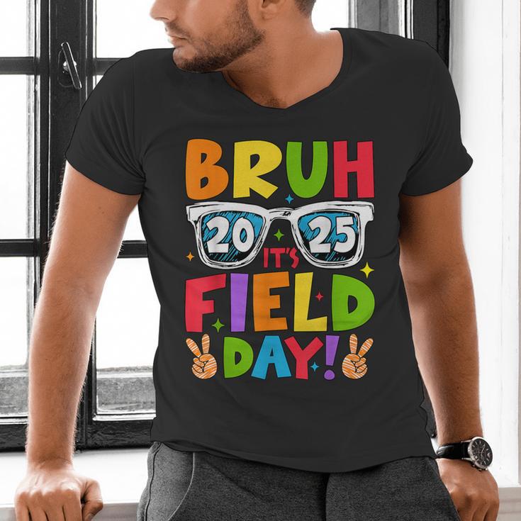 Bruh It's Field Day Teacher Boys Girls Kids Field Day 2025 Men's V-Neck T-Shirt, gift for family, gift for coworker Bruh It's Field Day Teacher Boys Girls Kids Field Day 2025 Men's V-Neck T-Shirt, gift for family, gift for coworker