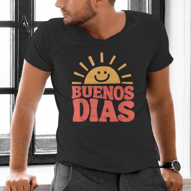Buenos Dias Spanish Teacher Appreciation Back To School Men's V-Neck T-Shirt, gift for family, gift for coworker Buenos Dias Spanish Teacher Appreciation Back To School Men's V-Neck T-Shirt, gift for family, gift for coworker