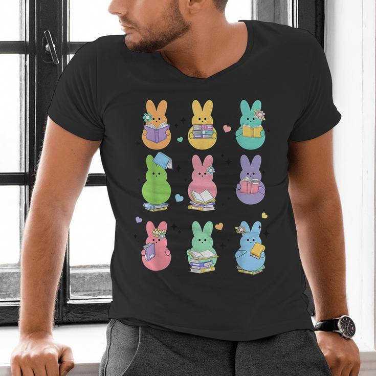 Bunny Reading Books Easter Day Librarian Teacher Book Men's V-Neck T-Shirt, Easter Teacher Shirts, gift for family, gift for coworker Bunny Reading Books Easter Day Librarian Teacher Book Men's V-Neck T-Shirt, Easter Teacher Shirts, gift for family, gift for coworker