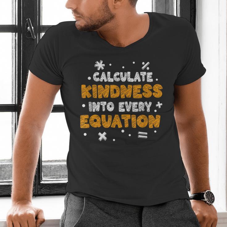 Calculate Kindness Into Every Equation Math Teacher School Men's V-Neck T-Shirt, gift for family, gift for coworker Calculate Kindness Into Every Equation Math Teacher School Men's V-Neck T-Shirt, gift for family, gift for coworker