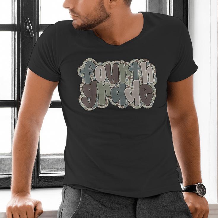 Camo Team 4th Grade Squad Back To School Teacher Kids Boys Men's V-Neck T-Shirt, 4th Grade Teacher Shirts, gift for family, gift for coworker Camo Team 4th Grade Squad Back To School Teacher Kids Boys Men's V-Neck T-Shirt, 4th Grade Teacher Shirts, gift for family, gift for coworker