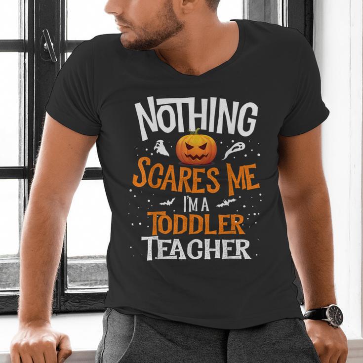 You Cannot Scare Me I'm An Toddler Teacher Halloween Men Women Kids Men's V-Neck T-Shirt, gift for family, gift for coworker