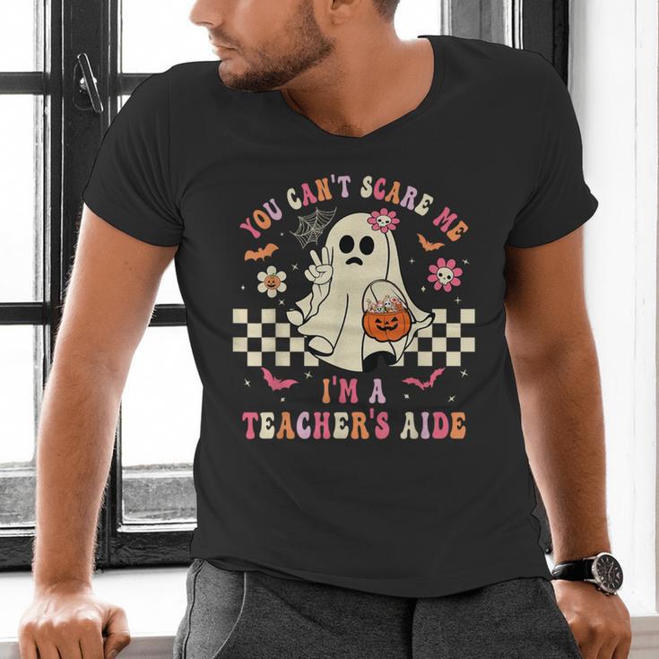 You Can't Scare Me I'm A School Teacher's Aide Halloween Men's V-Neck T-Shirt, gift for family, gift for coworker