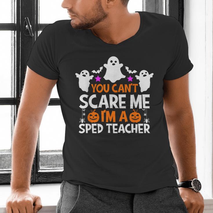 You Can't Scare Me I'm A SPED Teacher Shirt Halloween For Men Women Men's V-Neck T-Shirt, gift for family, gift for coworker