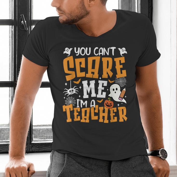 You Can't Scare Me I'm A Teacher Halloween Spooky Season Men's V-Neck T-Shirt, gift for family, gift for coworker You Can't Scare Me I'm A Teacher Halloween Spooky Season Men's V-Neck T-Shirt, gift for family, gift for coworker