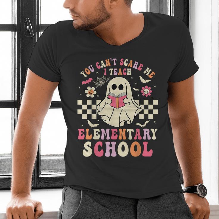 You Can't Scare Me I Teach Elementary School Teacher Spooky Men's V-Neck T-Shirt, gift for family, gift for coworker