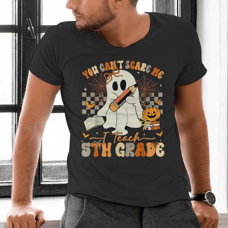 You Can't Scare Me I Teach Fifth Grade Teacher Halloween Men's V-Neck T-Shirt, gift for family, gift for coworker