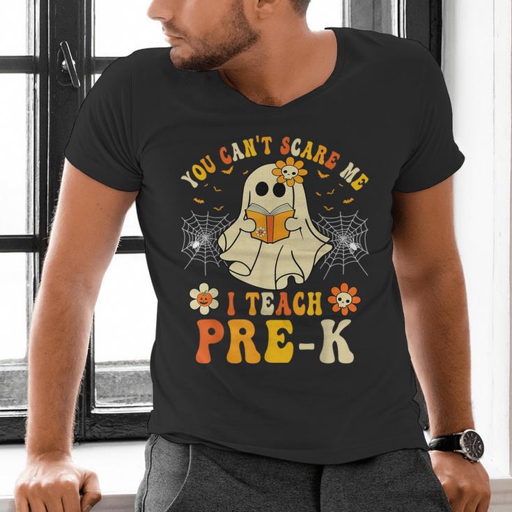You Can't Scare Me I Teach Pre-K Halloween Teacher Ghost Men's V-Neck T-Shirt, gift for family, gift for coworker You Can't Scare Me I Teach Pre-K Halloween Teacher Ghost Men's V-Neck T-Shirt, gift for family, gift for coworker