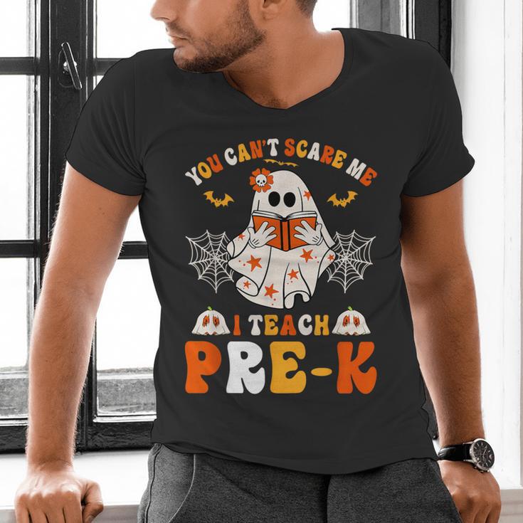 You Cant Scare Me I Teach Pre-K Teacher Halloween Men's V-Neck T-Shirt, gift for family, gift for coworker You Cant Scare Me I Teach Pre-K Teacher Halloween Men's V-Neck T-Shirt, gift for family, gift for coworker