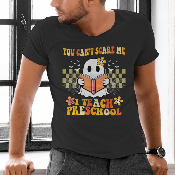 You Can't Scare Me I Teach Preschool Ghost Halloween Teacher Men's V-Neck T-Shirt, gift for family, gift for coworker You Can't Scare Me I Teach Preschool Ghost Halloween Teacher Men's V-Neck T-Shirt, gift for family, gift for coworker