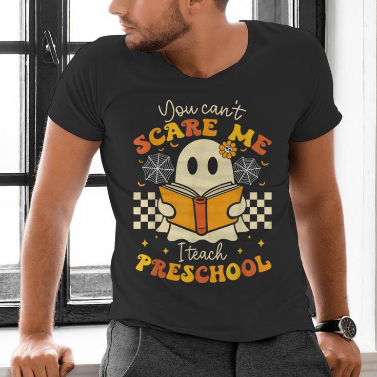 You Can't Scare Me I Teach Preschool Teacher Halloween Ghost Men's V-Neck T-Shirt, gift for family, gift for coworker You Can't Scare Me I Teach Preschool Teacher Halloween Ghost Men's V-Neck T-Shirt, gift for family, gift for coworker