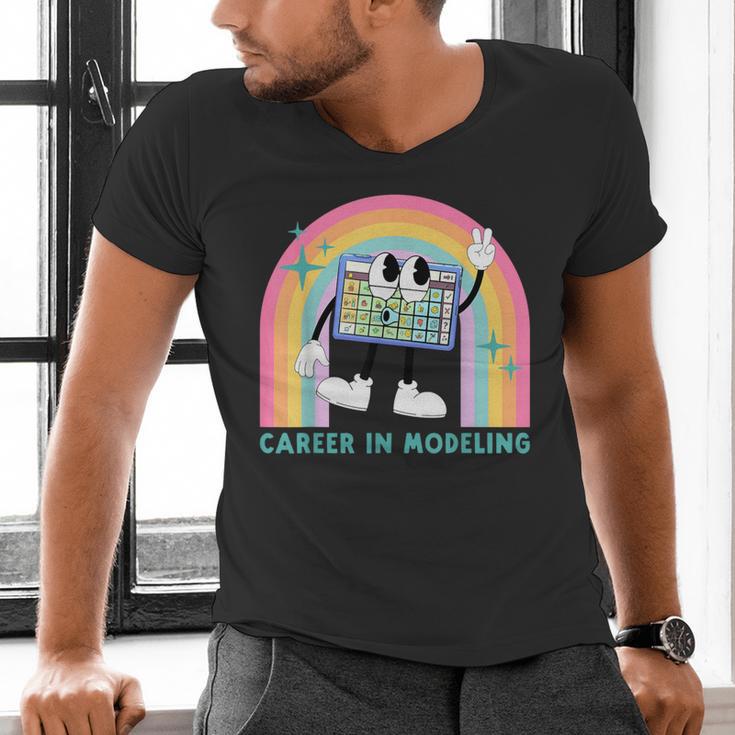 Career In Modeling AAC Teacher SLP SPED Communication Autism Men's V-Neck T-Shirt, gift for family, gift for coworker Career In Modeling AAC Teacher SLP SPED Communication Autism Men's V-Neck T-Shirt, gift for family, gift for coworker