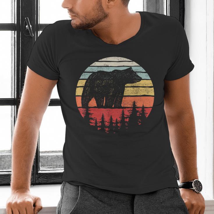 Catch Some Rays Vintage Retro Grizzly Bear Men's V-Neck T-Shirt, gift for family, gift for coworker