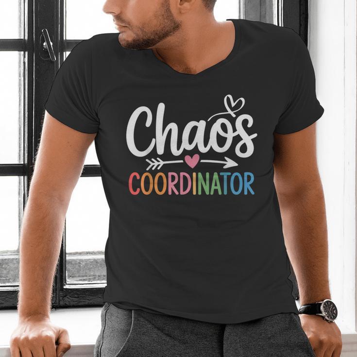 Chaos Coordinator Teacher Student Back To School 2025 Men's V-Neck T-Shirt, gift for family, gift for coworker