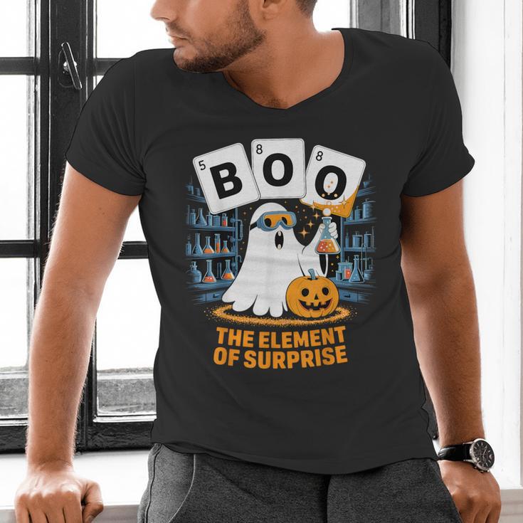 Chemistry Boo Ghost Element Of Surprise Science Teacher Tee Men's V-Neck T-Shirt, Science Teacher Shirts, gift for family, gift for coworker