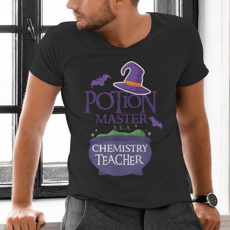 Chemistry Teacher Halloween Shirt School POTION MASTER Men's V-Neck T-Shirt, gift for family, gift for coworker