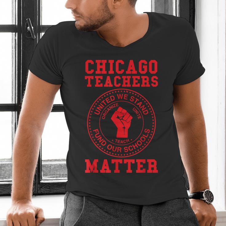 Chicago Teachers Matter Support Union Education Red For Ed Men's V-Neck T-Shirt, gift for family, gift for coworker Chicago Teachers Matter Support Union Education Red For Ed Men's V-Neck T-Shirt, gift for family, gift for coworker
