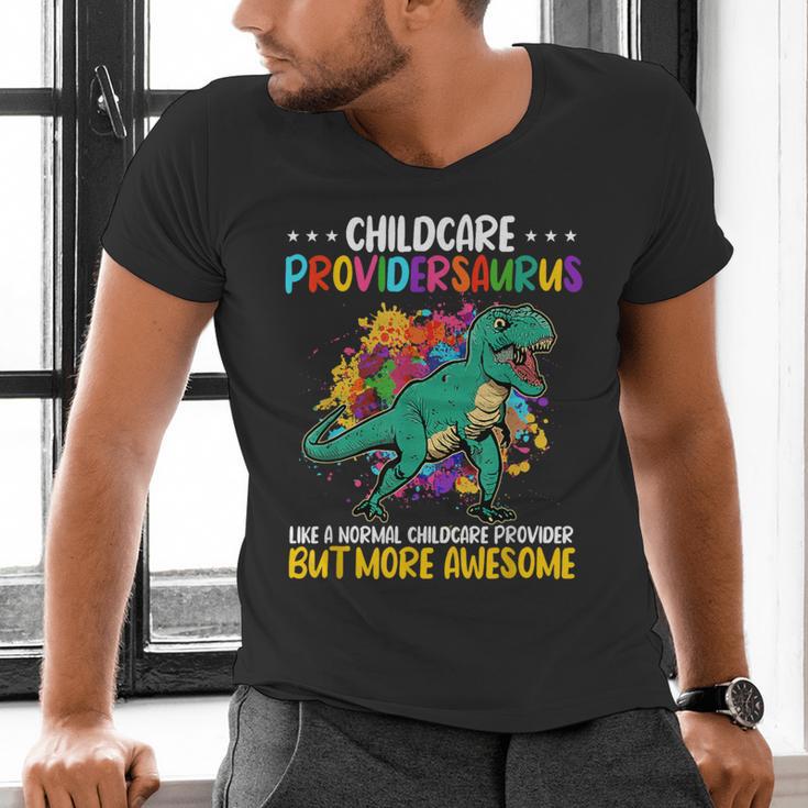 Childcare Providersaurus Daycare Teachers Men's V-Neck T-Shirt, gift for family, gift for coworker