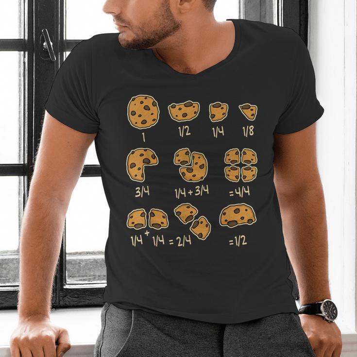 Chocolate Cookie Quick Math Fraction Math Teachers For Men Women Girls Kids Men's V-Neck T-Shirt, gift for family, gift for coworker