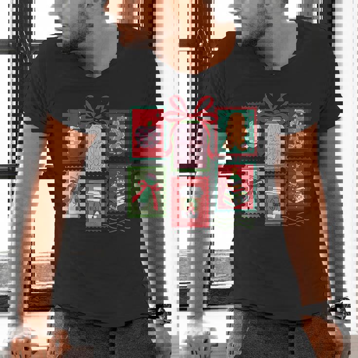 Christmas Teacher Stamps Men&#x27;s V-Neck T-Shirt, gift for family, gift for coworker