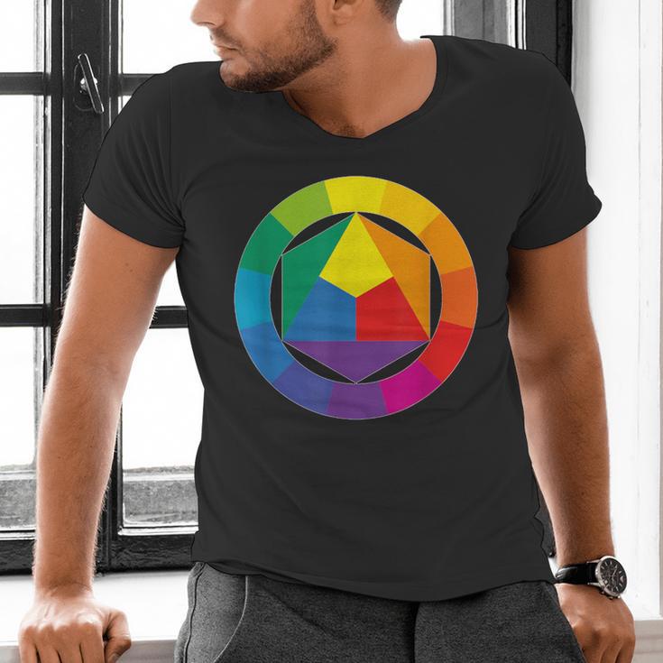 Color Wheel Palette Shirt Artist Painter Art Teacher Tshirt Men's V-Neck T-Shirt, gift for family, gift for coworker