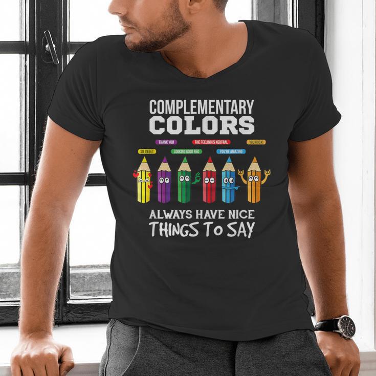 Complementary Colors Pun Artist Art Teacher T-Shirt Men's V-Neck T-Shirt, gift for family, gift for coworker Complementary Colors Pun Artist Art Teacher T-Shirt Men's V-Neck T-Shirt, gift for family, gift for coworker