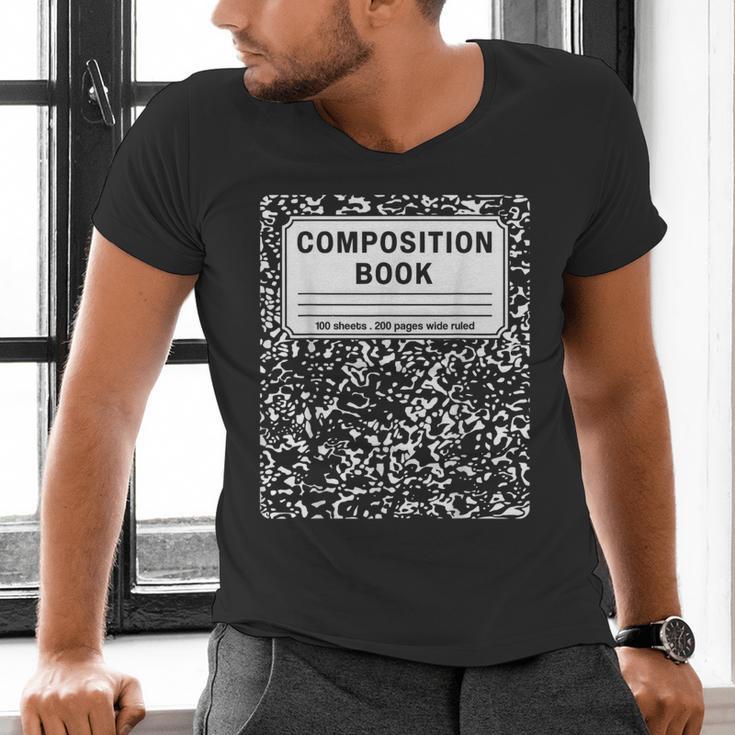 Composition Book Notebook Teachers Matching Group Halloween Men's V-Neck T-Shirt, gift for family, gift for coworker Composition Book Notebook Teachers Matching Group Halloween Men's V-Neck T-Shirt, gift for family, gift for coworker