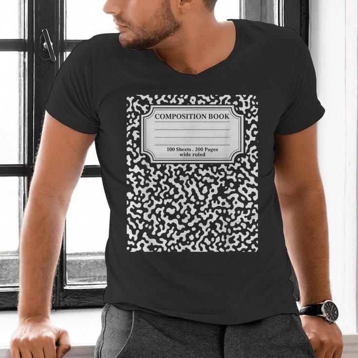 Composition Notebook Matching Group Halloween Teachers Men's V-Neck T-Shirt, gift for family, gift for coworker