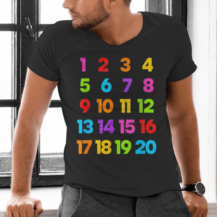 Counting 1-10 Learn To Count Number School Kids Teacher Men's V-Neck T-Shirt, gift for family, gift for coworker Counting 1-10 Learn To Count Number School Kids Teacher Men's V-Neck T-Shirt, gift for family, gift for coworker