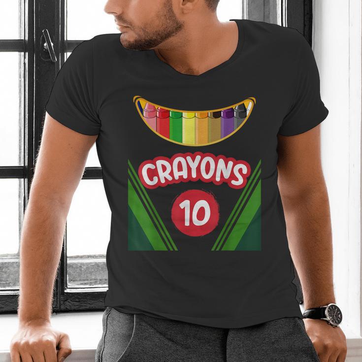 Crayon Box Fun Teacher Student Crayon Squad Halloween 2022 Men's V-Neck T-Shirt, gift for family, gift for coworker Crayon Box Fun Teacher Student Crayon Squad Halloween 2022 Men's V-Neck T-Shirt, gift for family, gift for coworker