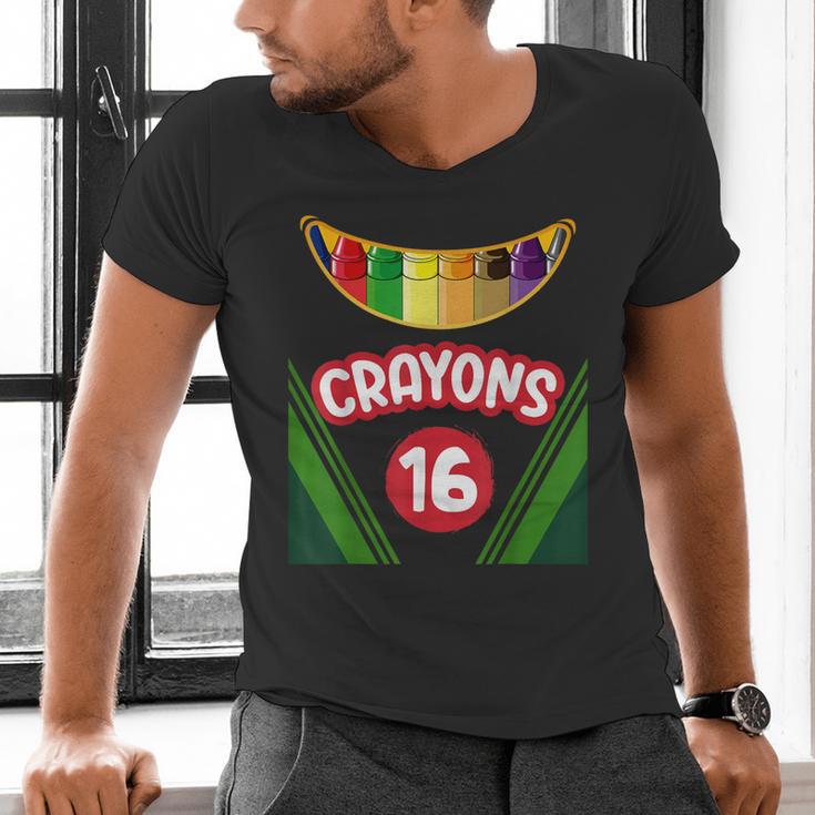 Crayon Box Fun Teacher Student Crayon Squad Halloween 2023 Men's V-Neck T-Shirt, gift for family, gift for coworker Crayon Box Fun Teacher Student Crayon Squad Halloween 2023 Men's V-Neck T-Shirt, gift for family, gift for coworker