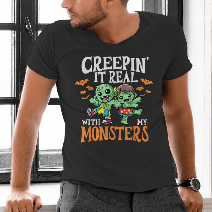Creepin It Real Monster School Teacher Principal Halloween Men's V-Neck T-Shirt, gift for family, gift for coworker Creepin It Real Monster School Teacher Principal Halloween Men's V-Neck T-Shirt, gift for family, gift for coworker