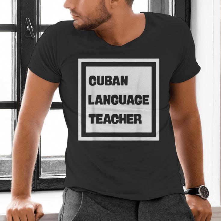 Cuban Language Teacher Men's V-Neck T-Shirt, gift for family, gift for coworker