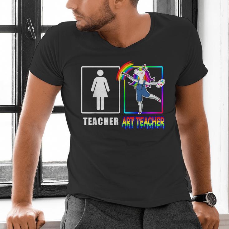 Cute Art Teacher Magical Dabbing Unicorn Artist Men's V-Neck T-Shirt, gift for family, gift for coworker Cute Art Teacher Magical Dabbing Unicorn Artist Men's V-Neck T-Shirt, gift for family, gift for coworker