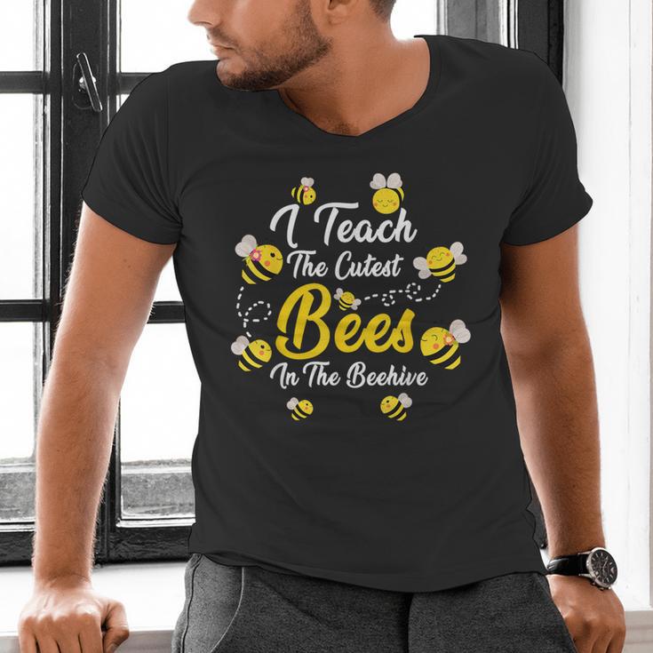 Cute I Teach The Cutest Bees In The Beehive Teacher's Day For Men Women Kids Men's V-Neck T-Shirt, gift for family, gift for coworker