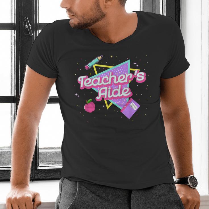 Cute Teacher's Aide Shirt 80's 90's Back To School For Men Women Men's V-Neck T-Shirt, gift for family, gift for coworker Cute Teacher's Aide Shirt 80's 90's Back To School For Men Women Men's V-Neck T-Shirt, gift for family, gift for coworker