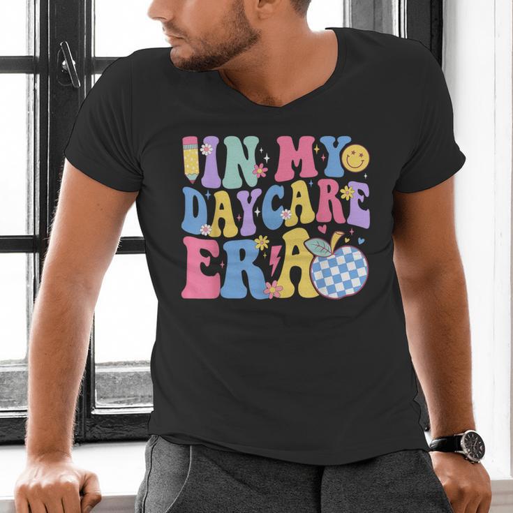 In My Daycare Era Groovy Teacher Daycare First Day Of School Men's V-Neck T-Shirt, Groovy Teacher Shirts, gift for family, gift for coworker