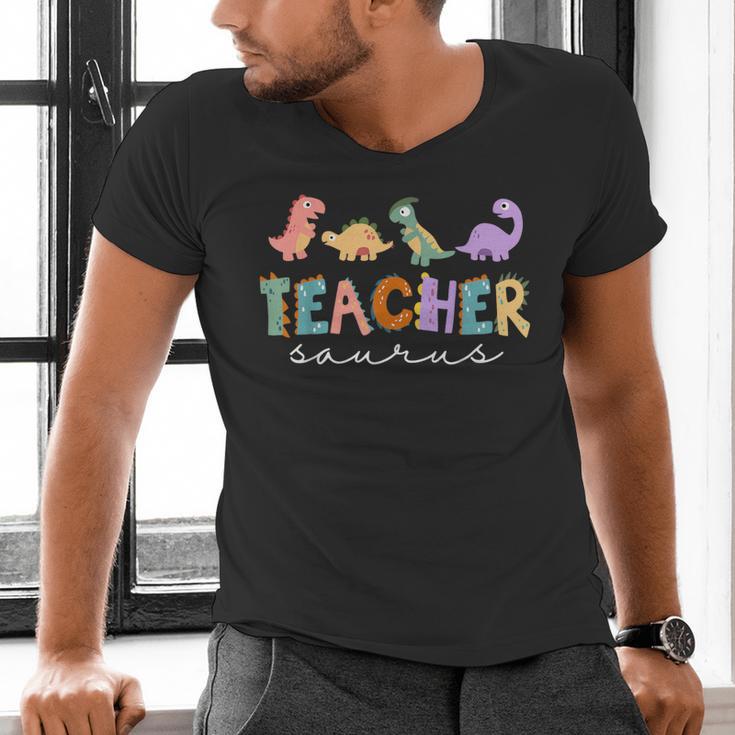 Dinosaur Teacher Teachersaurus Rex Dino Men's V-Neck T-Shirt, gift for family, gift for coworker Dinosaur Teacher Teachersaurus Rex Dino Men's V-Neck T-Shirt, gift for family, gift for coworker