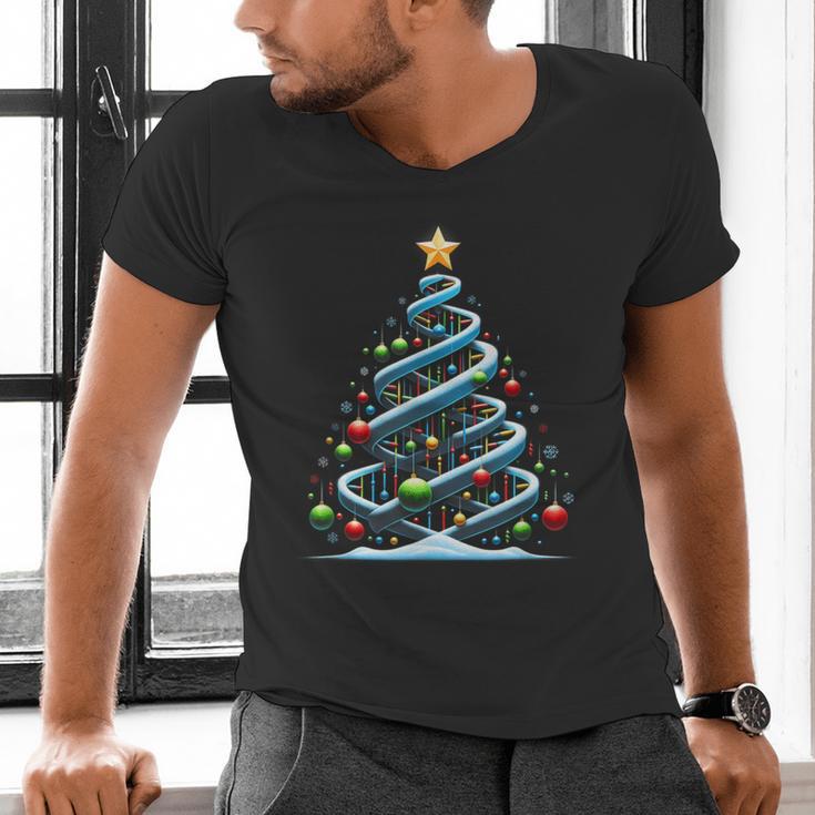 DNA Helix Christmas Tree Scientist Biology Science Teacher Men's V-Neck T-Shirt, Science Teacher Shirts, gift for family, gift for coworker DNA Helix Christmas Tree Scientist Biology Science Teacher Men's V-Neck T-Shirt, Science Teacher Shirts, gift for family, gift for coworker
