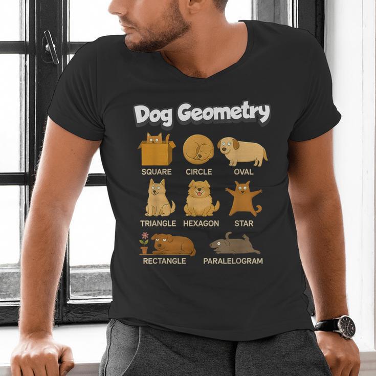 Dog Geometry Math Teacher Back To School STEM Humor Men's V-Neck T-Shirt, gift for family, gift for coworker Dog Geometry Math Teacher Back To School STEM Humor Men's V-Neck T-Shirt, gift for family, gift for coworker