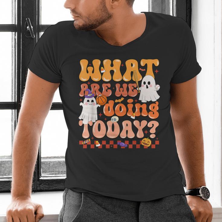 What Are We Doing Today Halloween PE Spooky Teacher Men's V-Neck T-Shirt, Pe Teacher Shirts, gift for family, gift for coworker