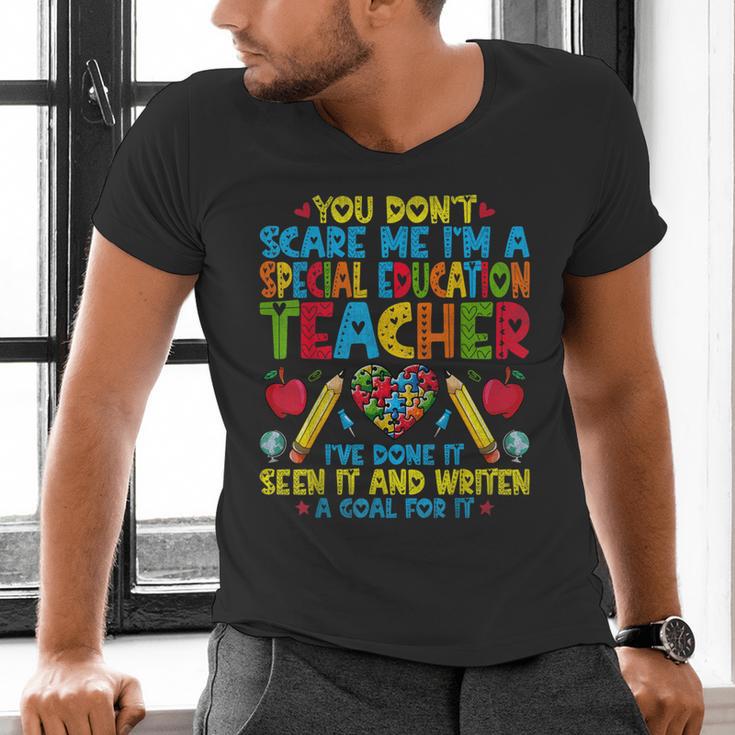 You Don't Scare Me I'm A Special Education Teacher SPED Men's V-Neck T-Shirt, gift for family, gift for coworker You Don't Scare Me I'm A Special Education Teacher SPED Men's V-Neck T-Shirt, gift for family, gift for coworker