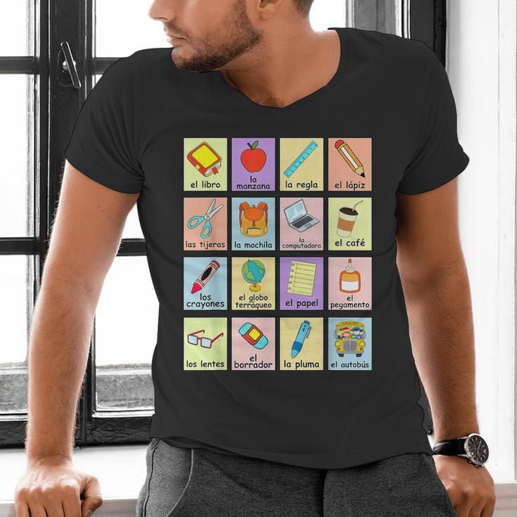Dual Language Crew Bilingual Spanish Teacher Back To School For Men Women Men's V-Neck T-Shirt, gift for family, gift for coworker Dual Language Crew Bilingual Spanish Teacher Back To School For Men Women Men's V-Neck T-Shirt, gift for family, gift for coworker
